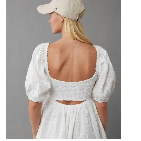 American Eagle Puff Sleeve Mini Dress NWT - Picture 3 of 5